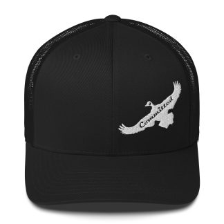 6 panel snap back white logo hate