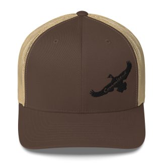 6 panel Black Logo Snap Back Hat